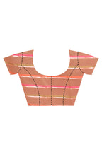 Morchari Semi Orzanga Jamdani Silk Saree-Peach | Grocsy