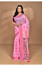 Morchari Women Desgin Chanderi Silk Saree-Pink | Grocsy
