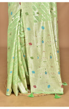 Morchari Women Desgin Chanderi Silk Saree-Green | Grocsy