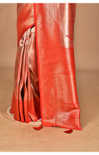 Morchari Women Desgin Banarasi Silk Saree-Red | Grocsy
