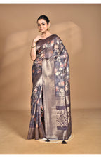 Morchari Women Desgin Linen Silk Saree-Multi | Grocsy