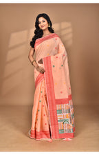 Morchari Women Desgin Chanderi Silk Saree-Peach | Grocsy