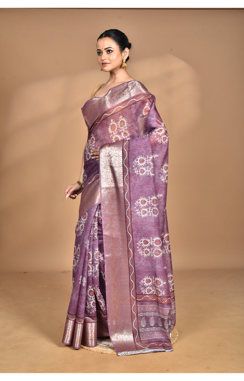 Morchari Chanderi Digital Print Saree-Multi | Grocsy