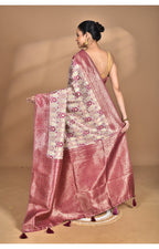 Morchari Women Desgin Chanderi Silk Saree-Cream | Grocsy
