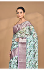 Morchari Chanderi Digital Print Saree-Multi | Grocsy