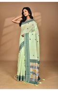 Morchari Women Desgin Chanderi Silk Saree-Green | Grocsy