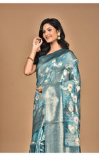 Morchari Women Desgin Linen Silk Saree-Multi | Grocsy