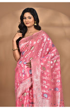 Morchari Women Desgin Chanderi Silk Saree-Pink | Grocsy