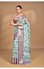 Morchari Chanderi Digital Print Saree-Multi | Grocsy