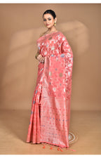Morchari Women Desgin Chanderi Silk Saree-Peach | Grocsy