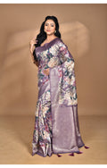 Morchari Women Desgin Linen Silk Saree-Multi | Grocsy