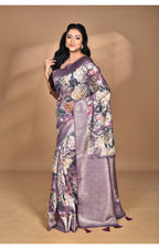Morchari Women Desgin Linen Silk Saree-Multi | Grocsy