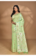 Morchari Women Desgin Chanderi Silk Saree-Green | Grocsy