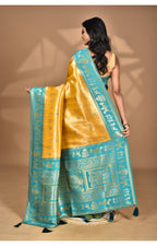 Morchari Women Desgin Two Dai Silk Saree-Yellow | Grocsy