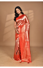 Morchari Women Desgin Banarasi Silk Saree-Red | Grocsy