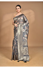 Morchari Women Desgin Linen Silk Saree-Multi | Grocsy