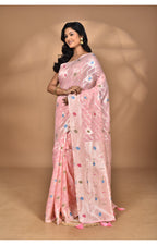 Morchari Women Desgin Chanderi Silk Saree-Pink | Grocsy