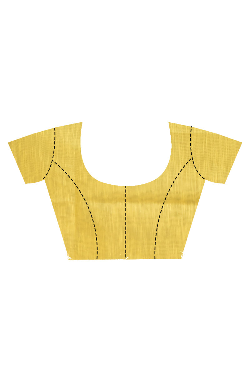 Morchari Women Desgin Chanderi Silk Saree-Yellow | Grocsy