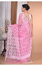 Morchari Heavy Jamdani Saree-Pink | Grocsy