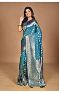 Morchari Heavy Kolhapuri Stone Work Saree-Navy Blue | Grocsy