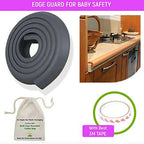 Safe-O-Kid Unique High Density 2 Mtr Long U - Shaped 4 Edge Guard Strips - Black | Grocsy