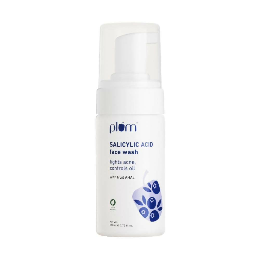 Plum Salicylic Acid Foaming Face Wash - Fights Active Acne & Oil For Smooth Skin | Grocsy