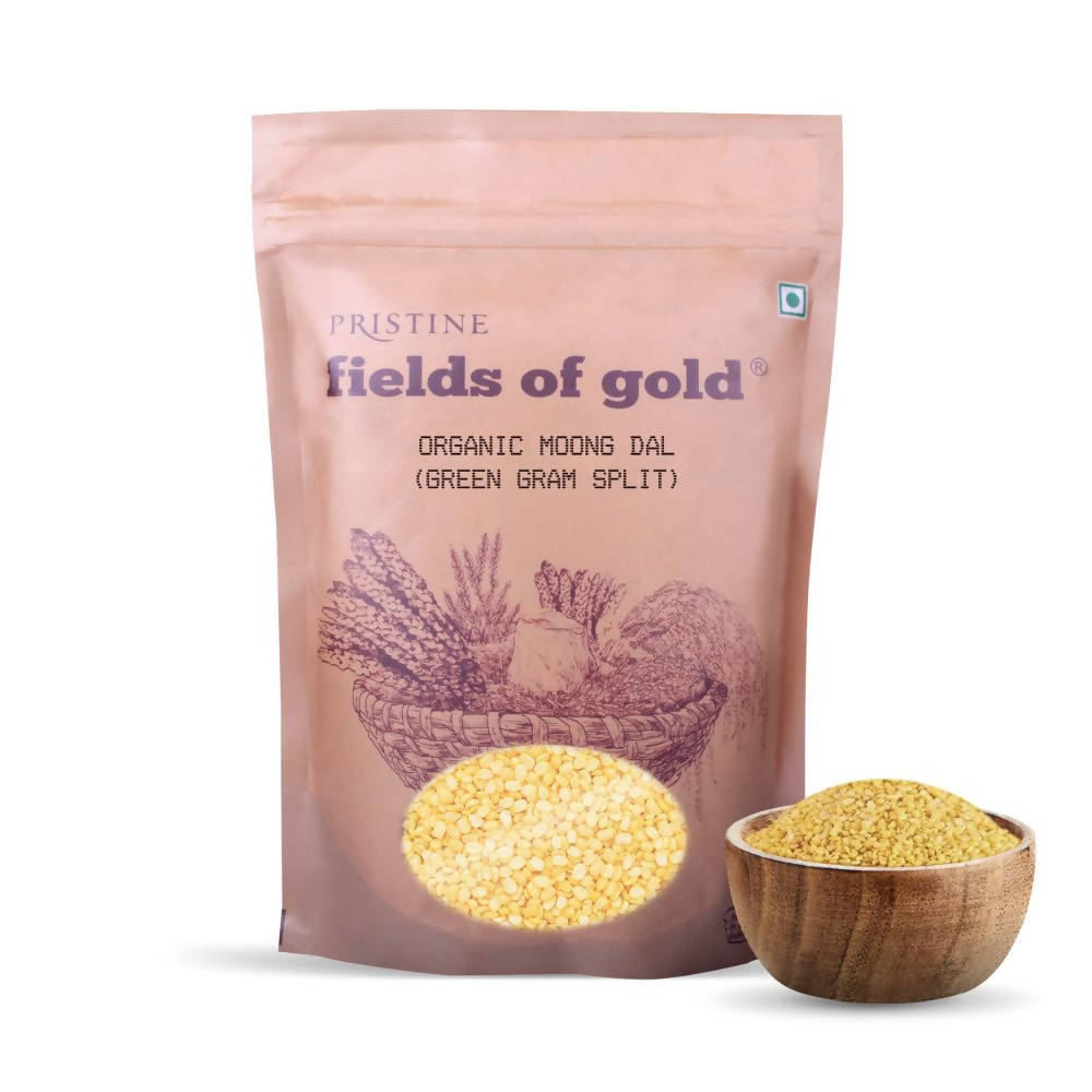 Pristine Fields of Gold - Organic Moong Dal (Green Gram Split) | Grocsy