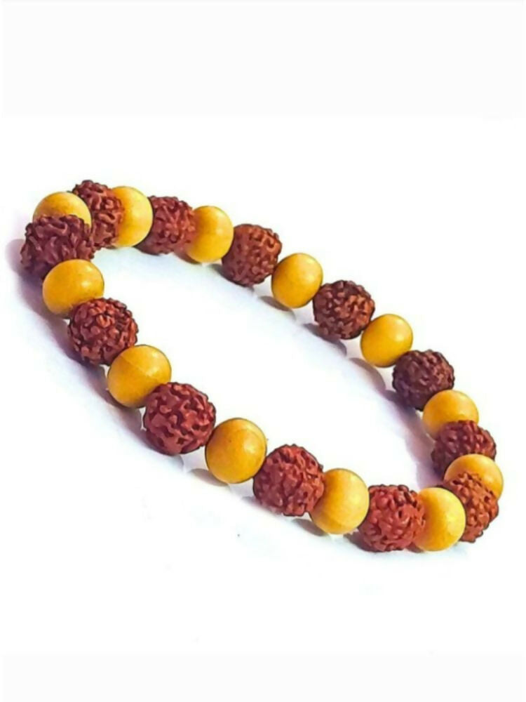 NVR Natural Rudraksha Stretchable Bracelet