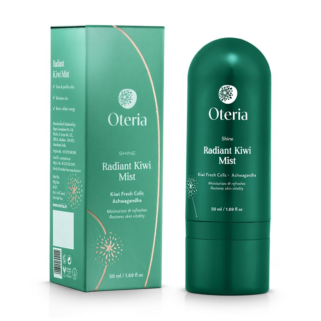 Oteria Radiant Kiwi Mist Spray Toner For Provides Skin With Essential Nutrients | Grocsy