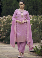 Vegaa Fashion Onion Pink Viscose Rayon Embroidered Salwar Suit | Grocsy