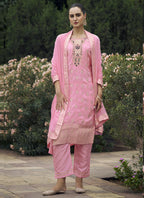 Vegaa Fashion Baby Pink Viscose Rayon Embroidered Salwar Suit | Grocsy
