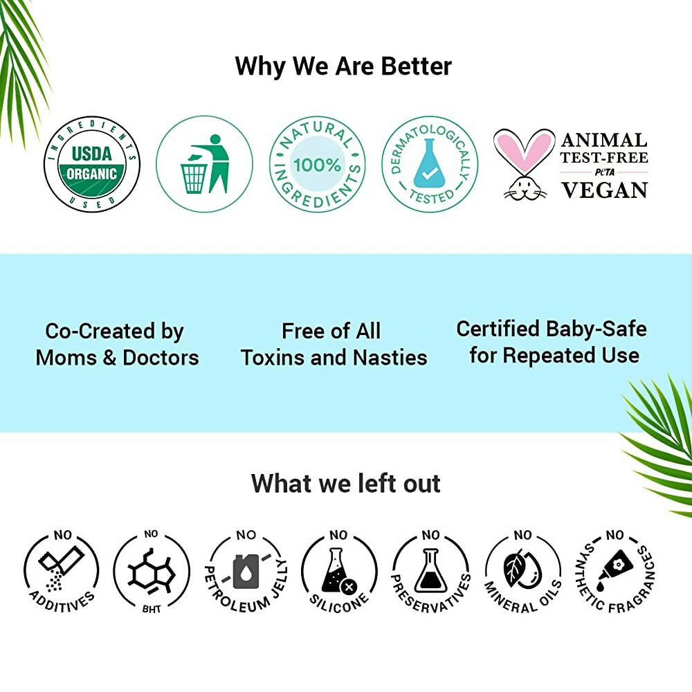 BabyChakra Organic Coconut Oil, Nourishes Hair & Skin, Soothes Diapers Rashes, Unrefined Non Deodorised & Unbleached | Grocsy