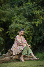 Women's Casual Fashionable Multi Mull Cotton co-ord set - Anya | Grocsy