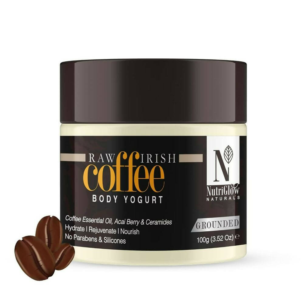 NutriGlow NATURAL'S Raw Irish Coffee Body Yogurt for Instant Hydration & Moisturization | Grocsy