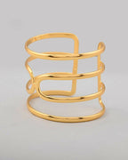 VOJ Gold-Polished multi Layer Kada Bracelet | Grocsy