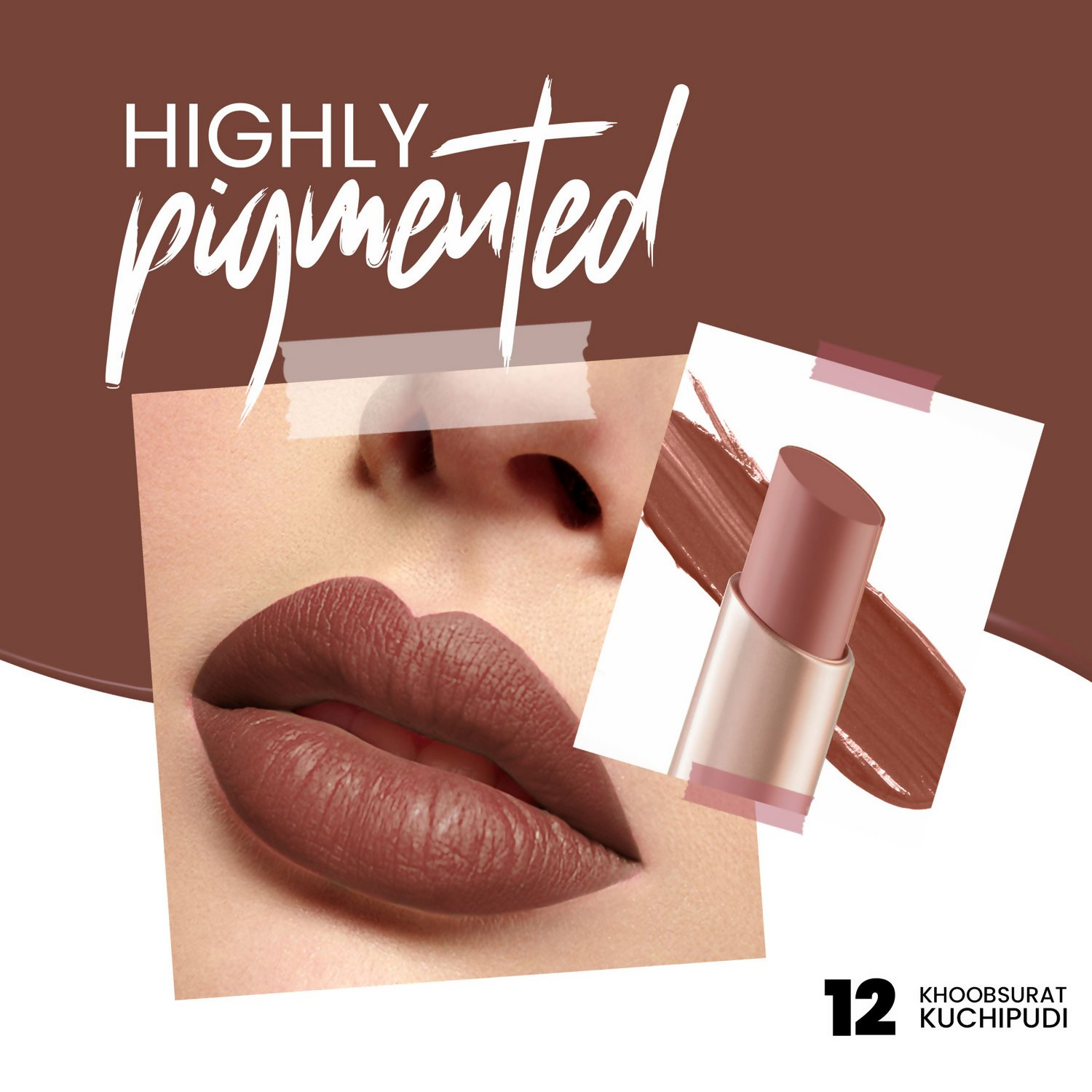 MARS Cosmetics Creamy Matte Long Lasting Lipstick For Women (12-Khoobsurat Kuchipudi) | Grocsy