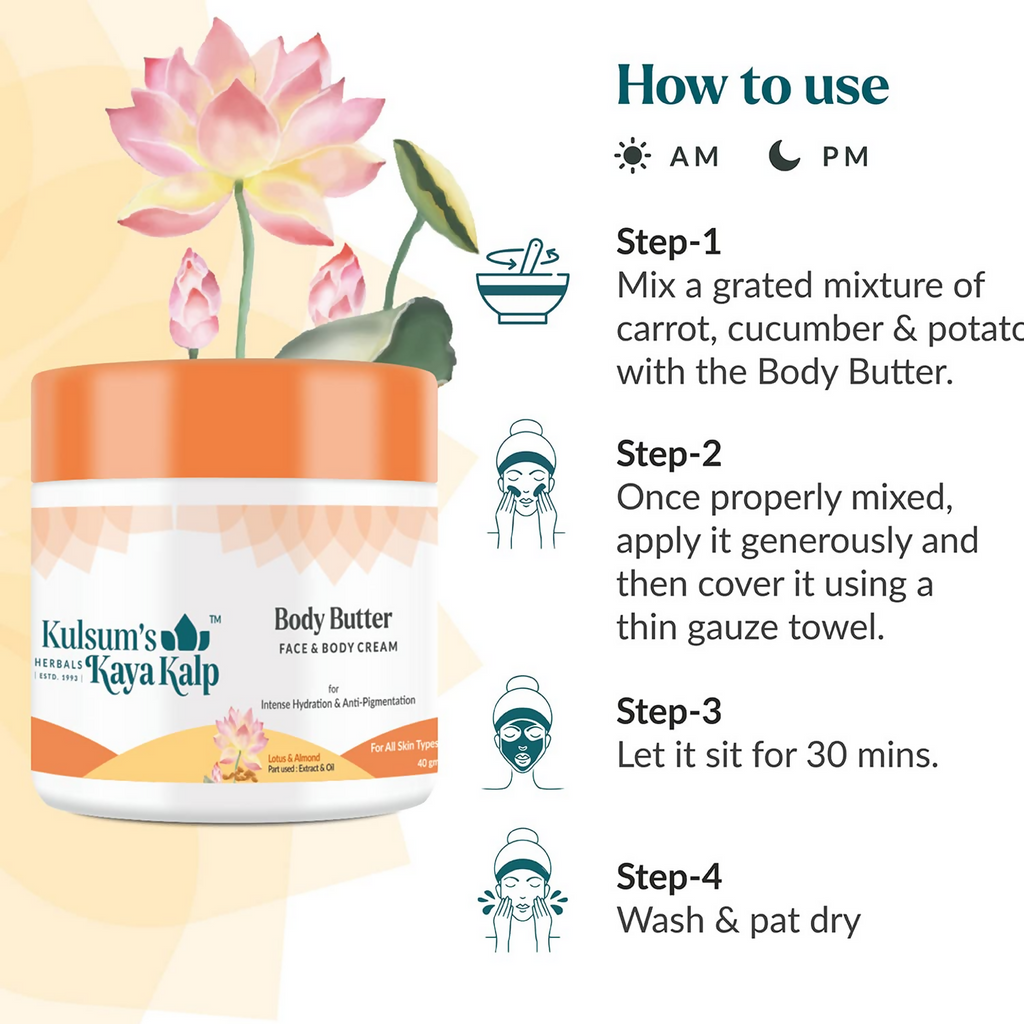 Kulsum's Kaya Kalp Body Butter For Intense Hydration & Anti Pigmentation | Grocsy