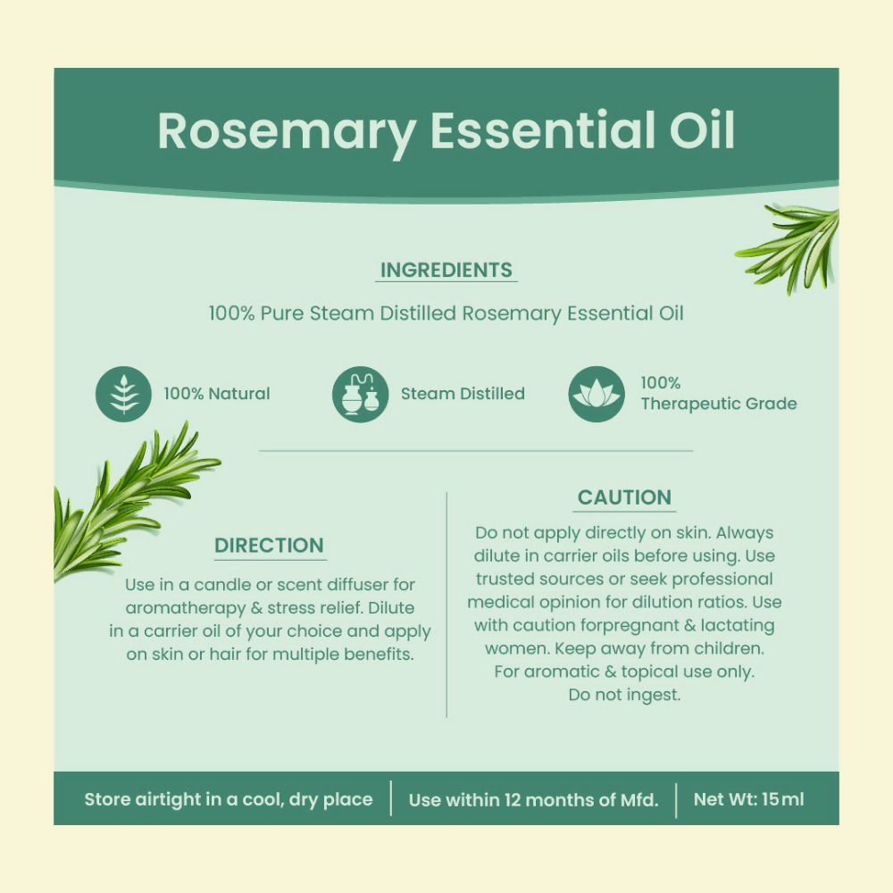 Nat Habit Rosemary Essential Oil | Grocsy