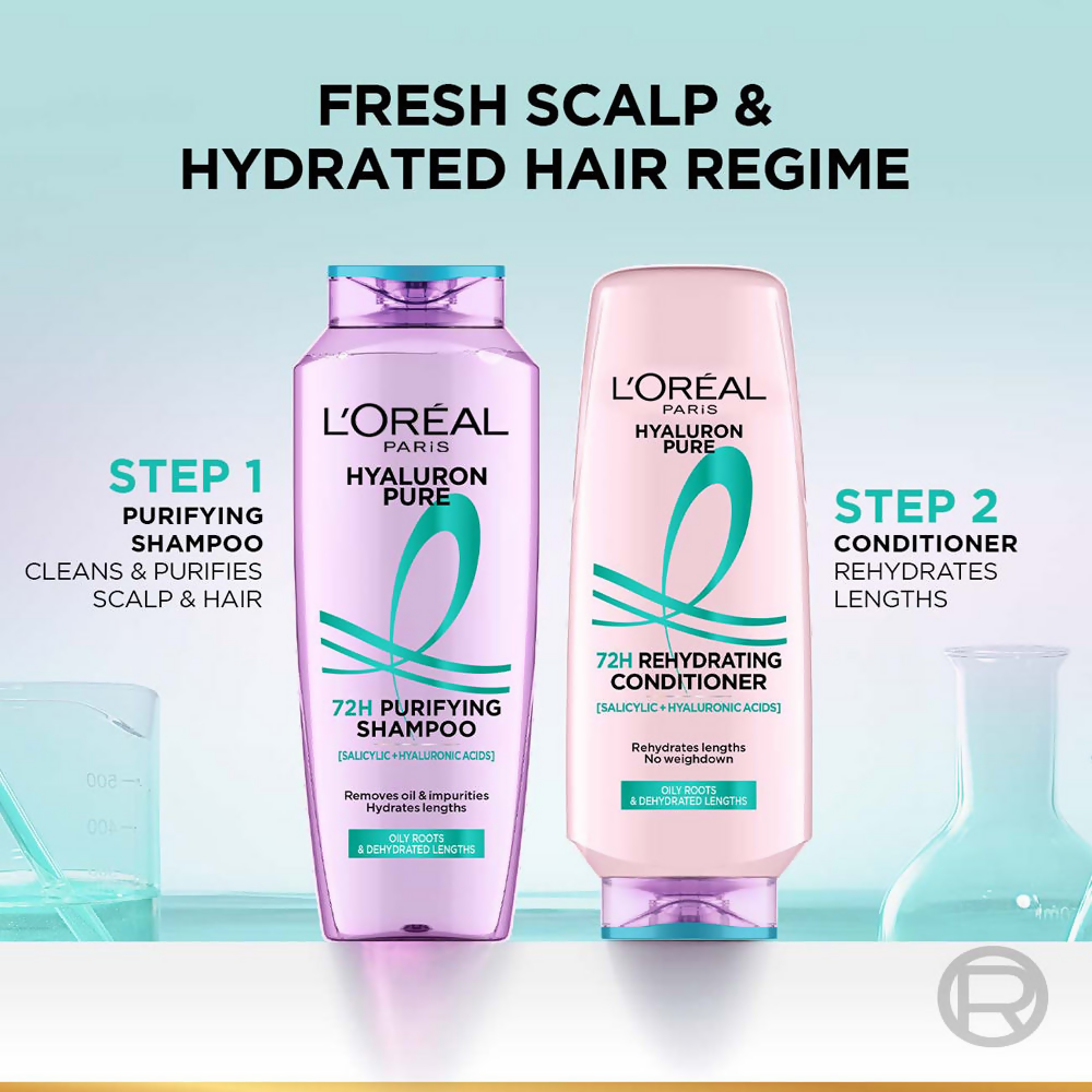 L'Oreal Paris Hyaluron Pure 72H Purifying Shampoo | Grocsy