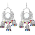 MS Fashion India Half Moon Design Mirror Kashmiri Jhumka Earrings | Grocsy