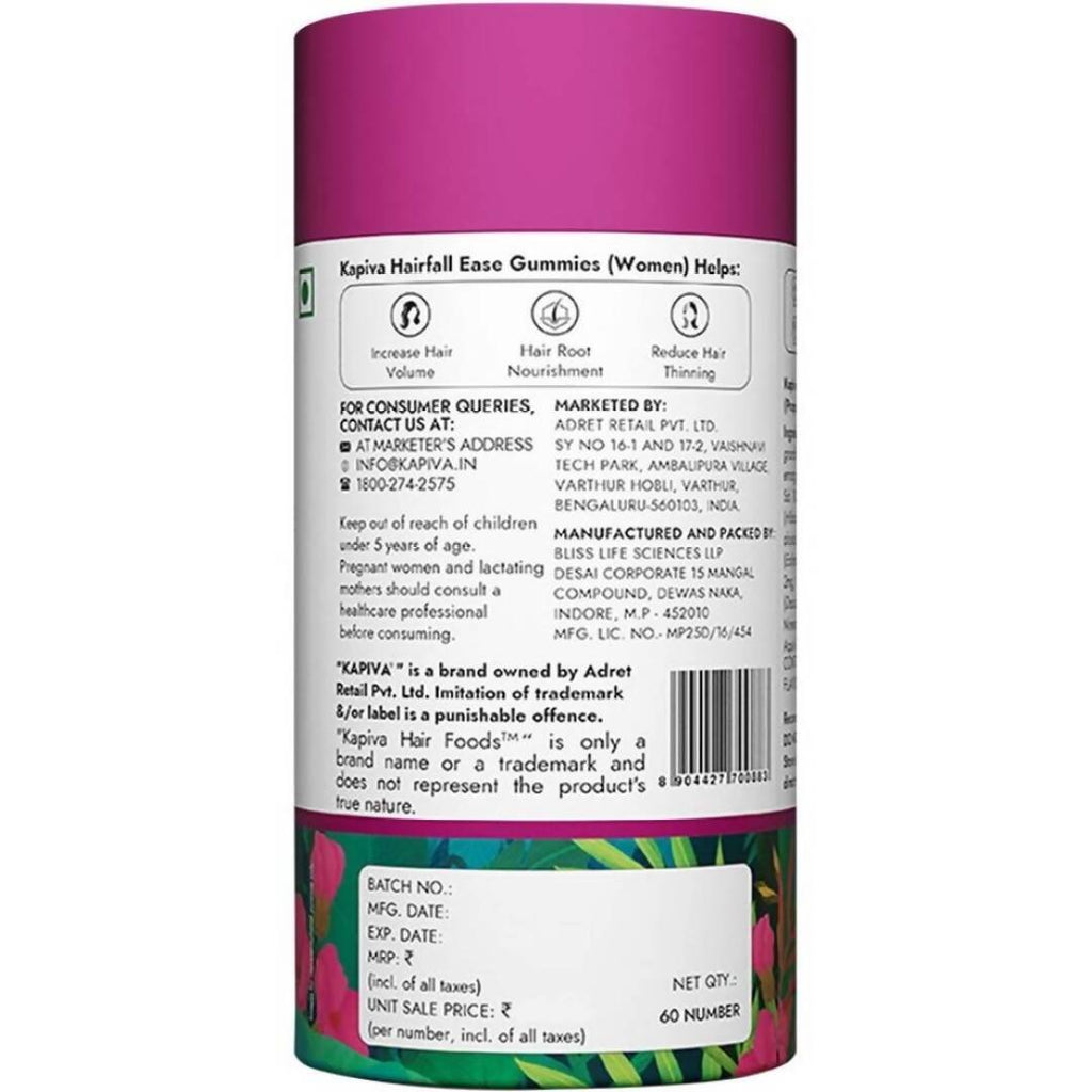 Kapiva Ayurveda Hairfall Ease Gummies For Women | Grocsy