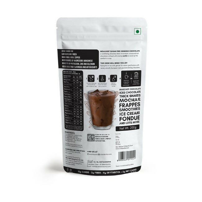 Cocosutra Lite - Sugar Free Drinking Chocolate Mix - Swiss Vanilla | Grocsy