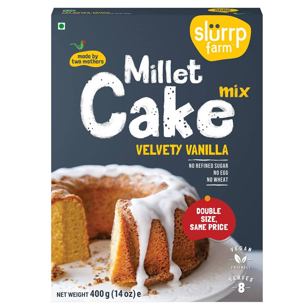 Slurrp Farm Velvety Vanilla Millet Cake Mix | Grocsy