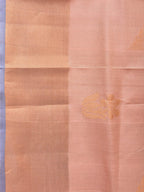 Peach and Light Blue Uppada Silk Handloom Saree with Body Buta Design - Global Threads | Grocsy
