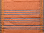Peach Bamboo Cotton Saree with Checks Design No Blouse - Global Threads | Grocsy