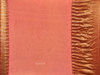 Peach Bandhani Kanchipuram Silk Handloom Saree with Pallu and Border Design - Global Threads | Grocsy