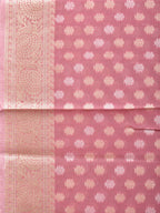 Peach Cut Work Cotton Silk Saree with All Over Banaras Design - Global Threads | Grocsy