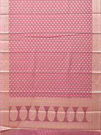 Peach Cut Work Cotton Silk Saree with All Over Banaras Design - Global Threads | Grocsy