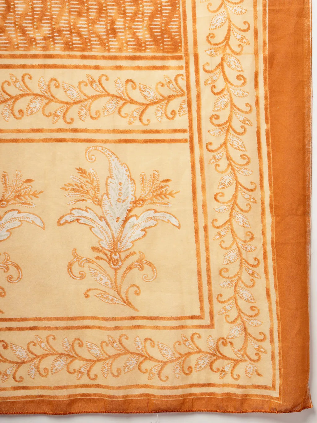Yufta Peach Pure Cotton Kurta Dupatta Pant Set | Grocsy