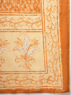 Yufta Peach Pure Cotton Kurta Dupatta Pant Set | Grocsy
